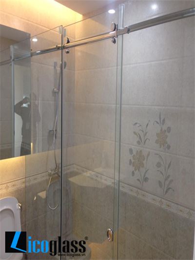 VÁCH TẮM KÍNH CỬA TRƯỢT CHUNG CƯ CAO CẤP HÀ ĐÔ 