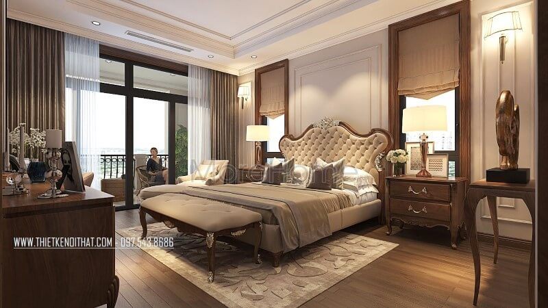 Mẫu tap đầu giường gỗ óc chó cao cấp cho phòng ngủ